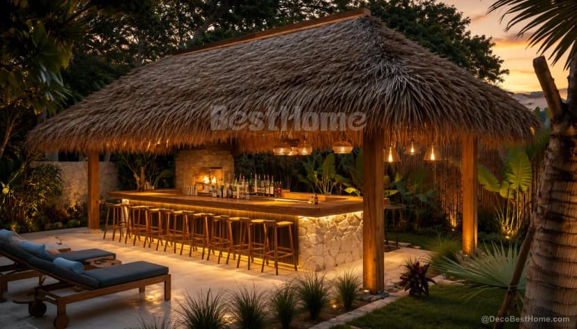 Natural thatch roof